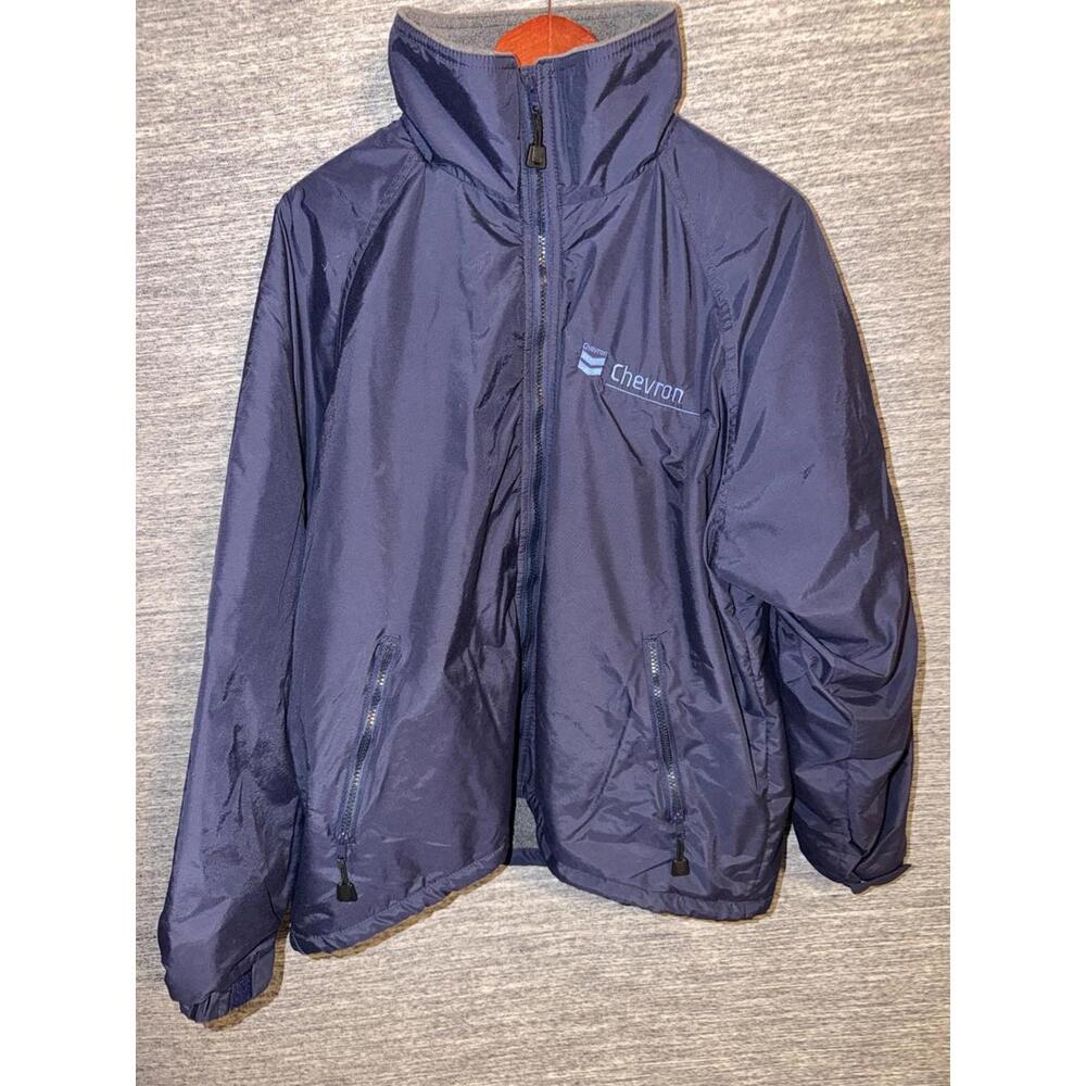 Vintage WearGuard Chevron Techron Jacket Mens XL Blue Fleece Lined Workwear Coat